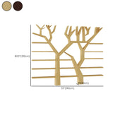 Artistic Tree Shape Open Etagere Wood Display Bookcase #size