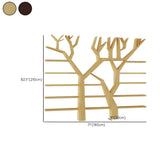 Artistic Tree Shape Open Etagere Wood Display Bookcase Image - 12
