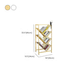 Artistic Tree Vertical Rectangular Open Metal Bookcase #size