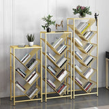Artistic Tree Vertical Rectangular Open Metal Bookcase Image - 2