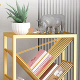 Artistic Tree Vertical Rectangular Open Metal Bookcase Image - 3