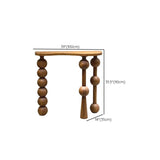 Artistic Turned Leg Walnut Wood Entry Console Table Image - 11