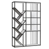 Artistic Vertical Geometric Open Etagere Large Bookshelf Image - 5
