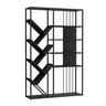 Artistic Vertical Geometric Open Etagere Large Bookshelf Image - 9