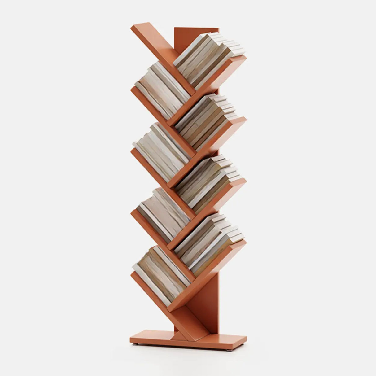 Artistic Vertical Rubberwood Branch Bookcase Black Image - 10
