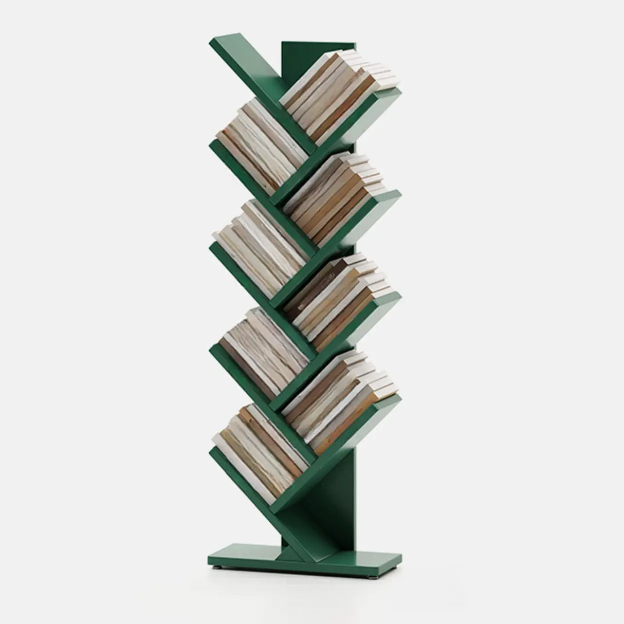 Artistic Vertical Rubberwood Branch Bookcase Black Image - 19