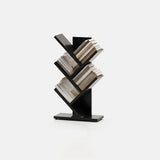 Artistic Vertical Rubberwood Branch Bookcase Black Image - 2