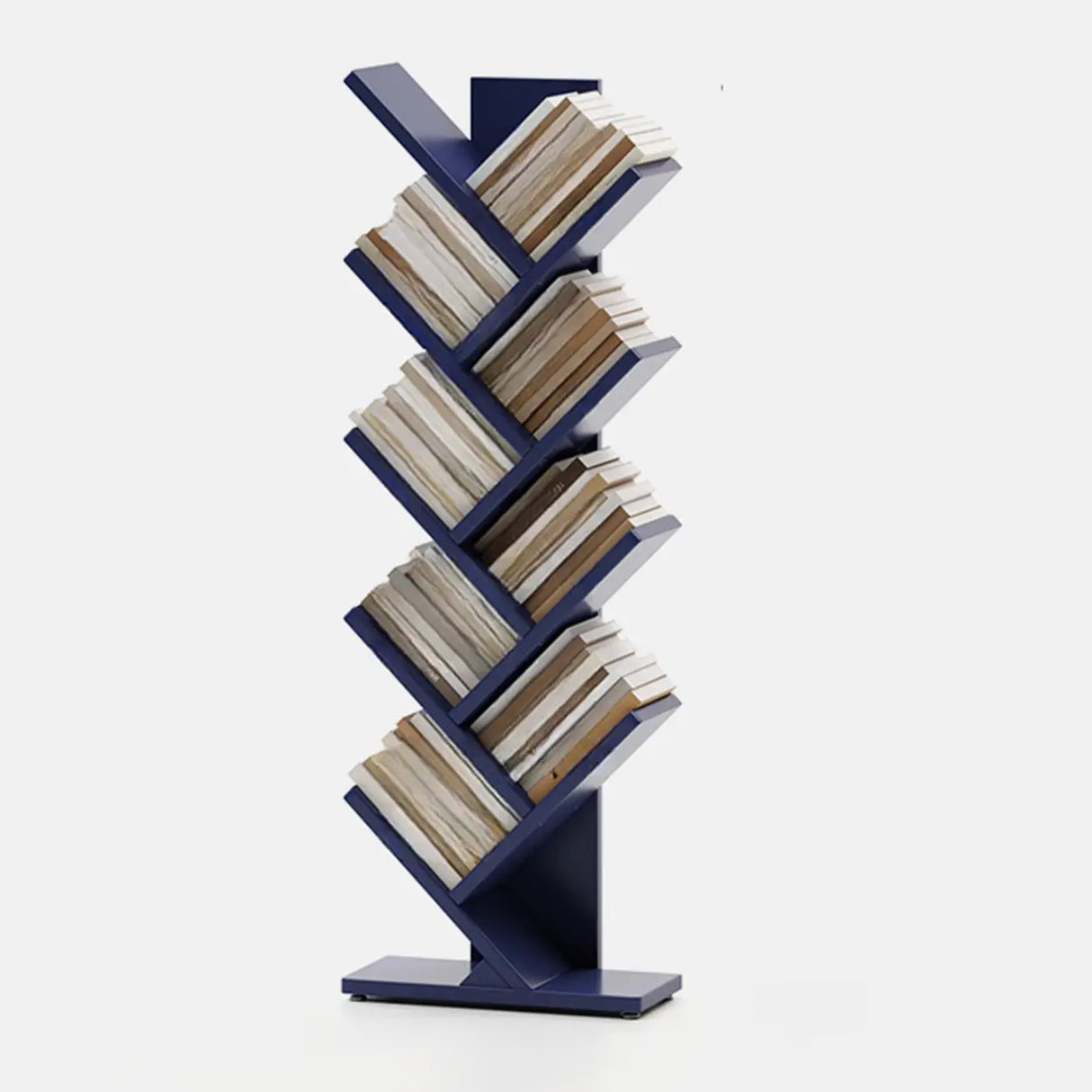 Artistic Vertical Rubberwood Branch Bookcase Black Image - 22