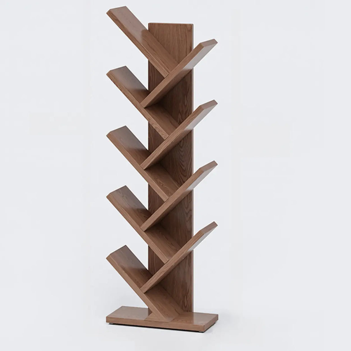 Artistic Vertical Rubberwood Branch Bookcase Black Image - 28