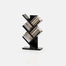 Artistic Vertical Rubberwood Branch Bookcase Black Image - 2