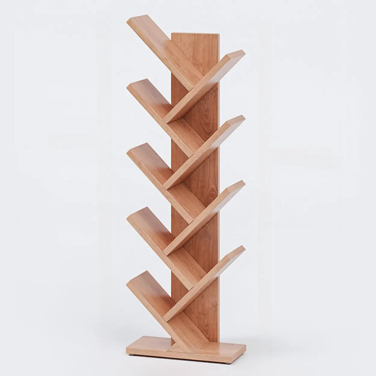 Artistic Vertical Rubberwood Branch Bookcase Black Image - 31