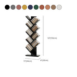 Artistic Vertical Rubberwood Branch Bookcase Black Image - 37