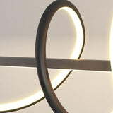 Artistic Wavy Adjustable Metal Island Ceiling Light Image - 11