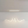 Artistic Wavy Adjustable Metal Island Ceiling Light Image - 5
