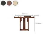 Asian-Inspired Floor Shelf Wood Brown Console Table Image - 12