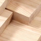 Asian-Inspired Floor Shelf Wood Brown Console Table Image - 4