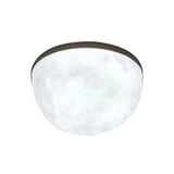 Astronomic Grey Dome Moon Resin Flush Mount Light Image - 6