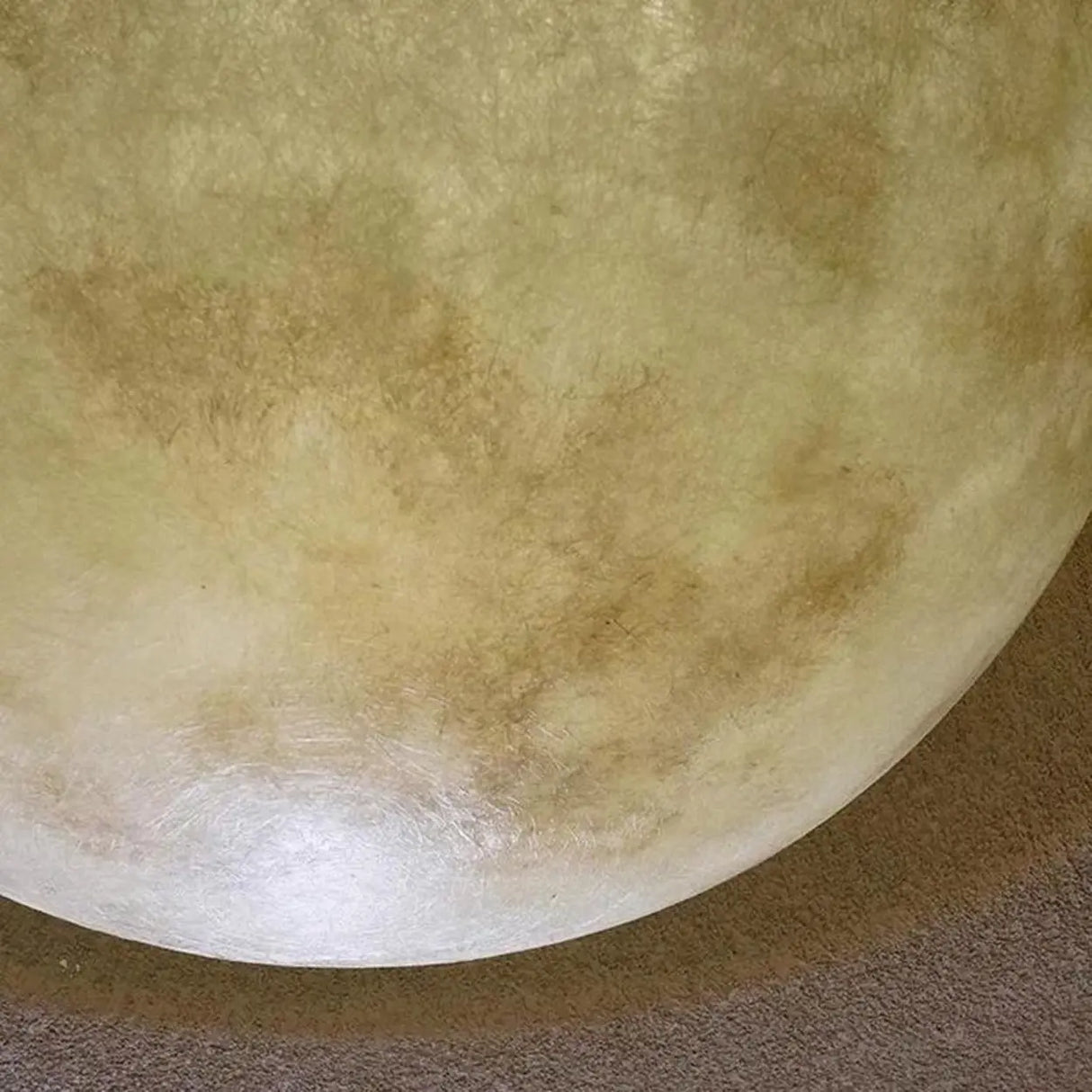 Astronomic Grey Dome Moon Resin Flush Mount Light Image - 7