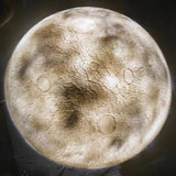 Astronomic Grey Dome Moon Resin Flush Mount Light Image - 8