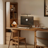 Auburn Finish Standard Wood Computer Desk with Drawers Image - 8