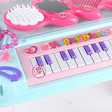 Ball Feet Plastic Castle Shape Pink Kids Vanity with Mirror Image - 9