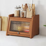 Bamboo Desktop Stand Ladder Natural Display Cabinet Image - 2