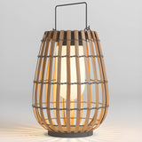 Bamboo Lantern Outdoor Table Lamp Portable Pillar Light Image - 10