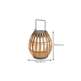 Bamboo Lantern Outdoor Table Lamp Portable Pillar Light #size