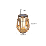 Bamboo Lantern Outdoor Table Lamp Portable Pillar Light Image - 15