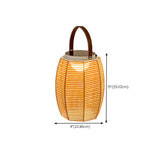 Bamboo Lantern Outdoor Table Lamp Portable Pillar Light Image - 18