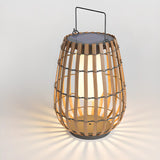 Bamboo Lantern Outdoor Table Lamp Portable Pillar Light Image - 3