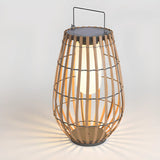 Bamboo Lantern Outdoor Table Lamp Portable Pillar Light Image - 5