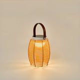 Bamboo Lantern Outdoor Table Lamp Portable Pillar Light Image - 7