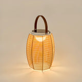 Bamboo Lantern Outdoor Table Lamp Portable Pillar Light Image - 9