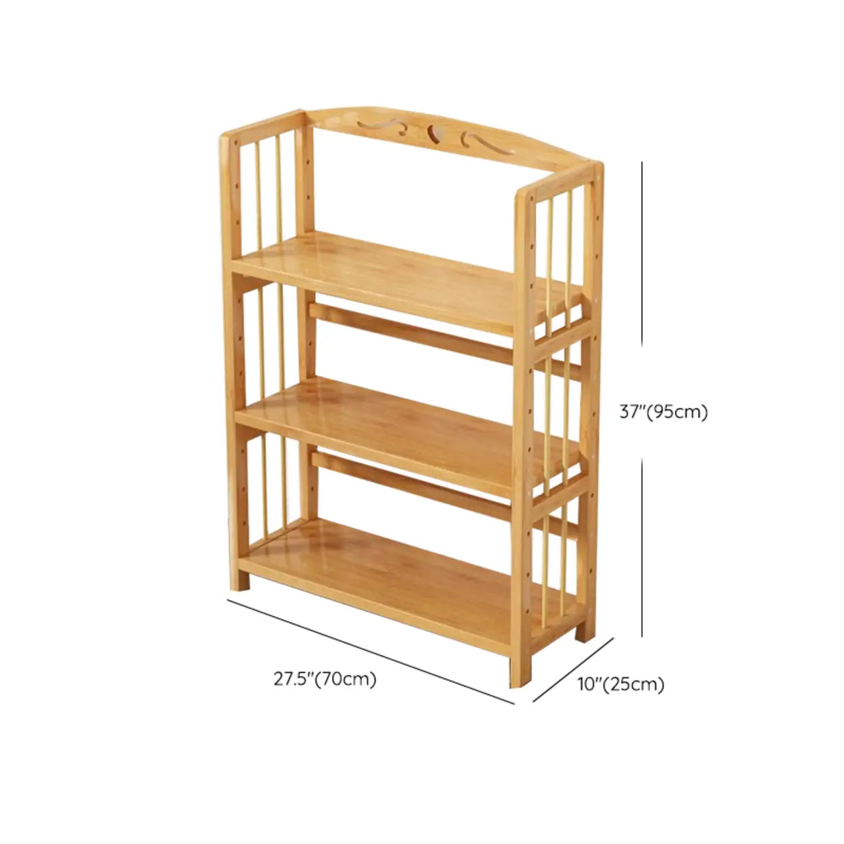 Bamboo Rustic Adjustable Shelves Wood Vertical Bookcase Image - 20