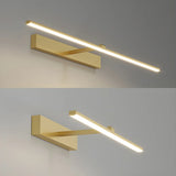 Bathroom Minimalist LED Strip Metal Wall Vanity Light Image - 16