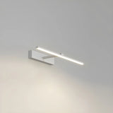 Bathroom Minimalist LED Strip Metal Wall Vanity Light Image - 2