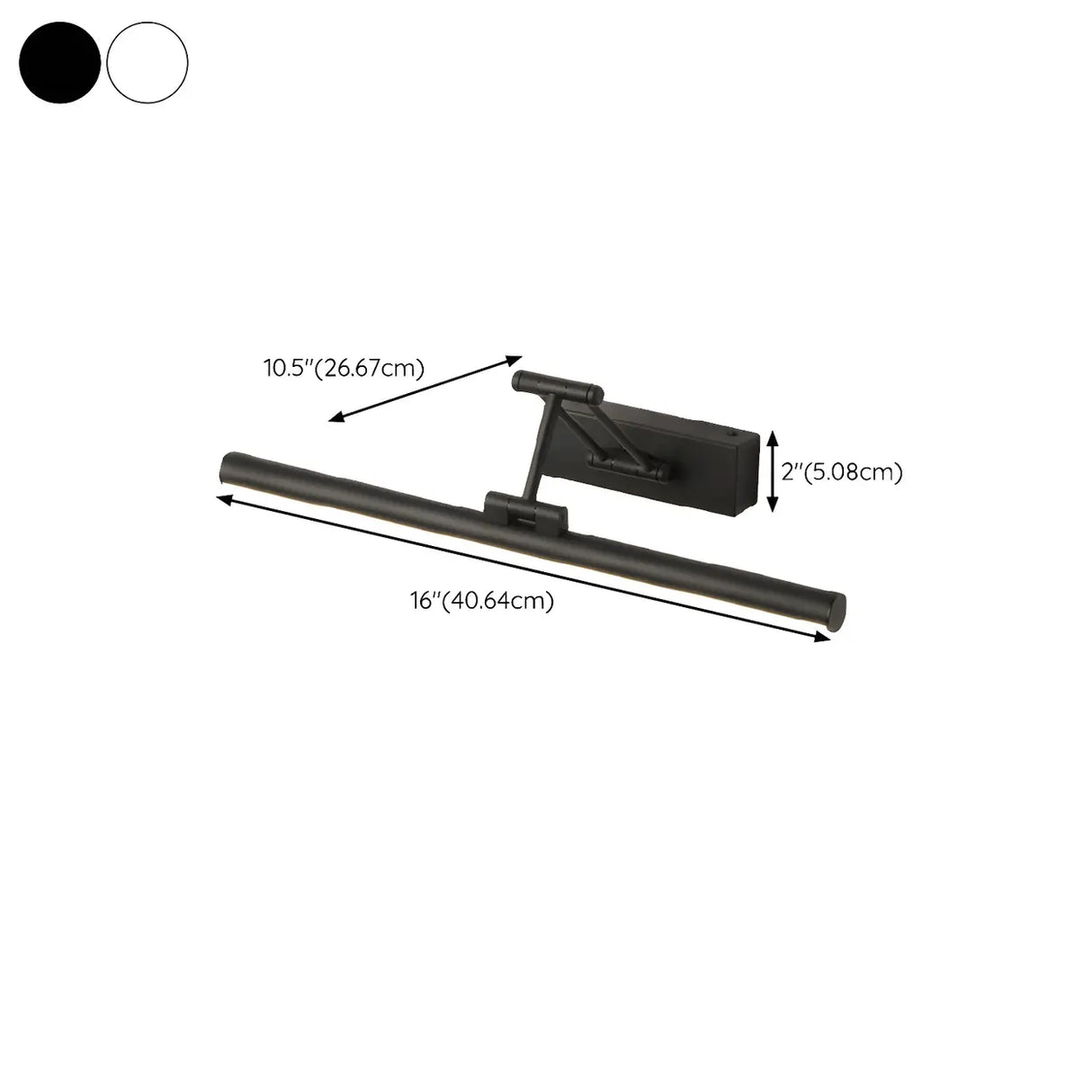 Bathroom Simple Retractable Cylinder Vanity Light 