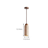 Bedroom Adjustable Brown Stone Geometric Pendant Light #size