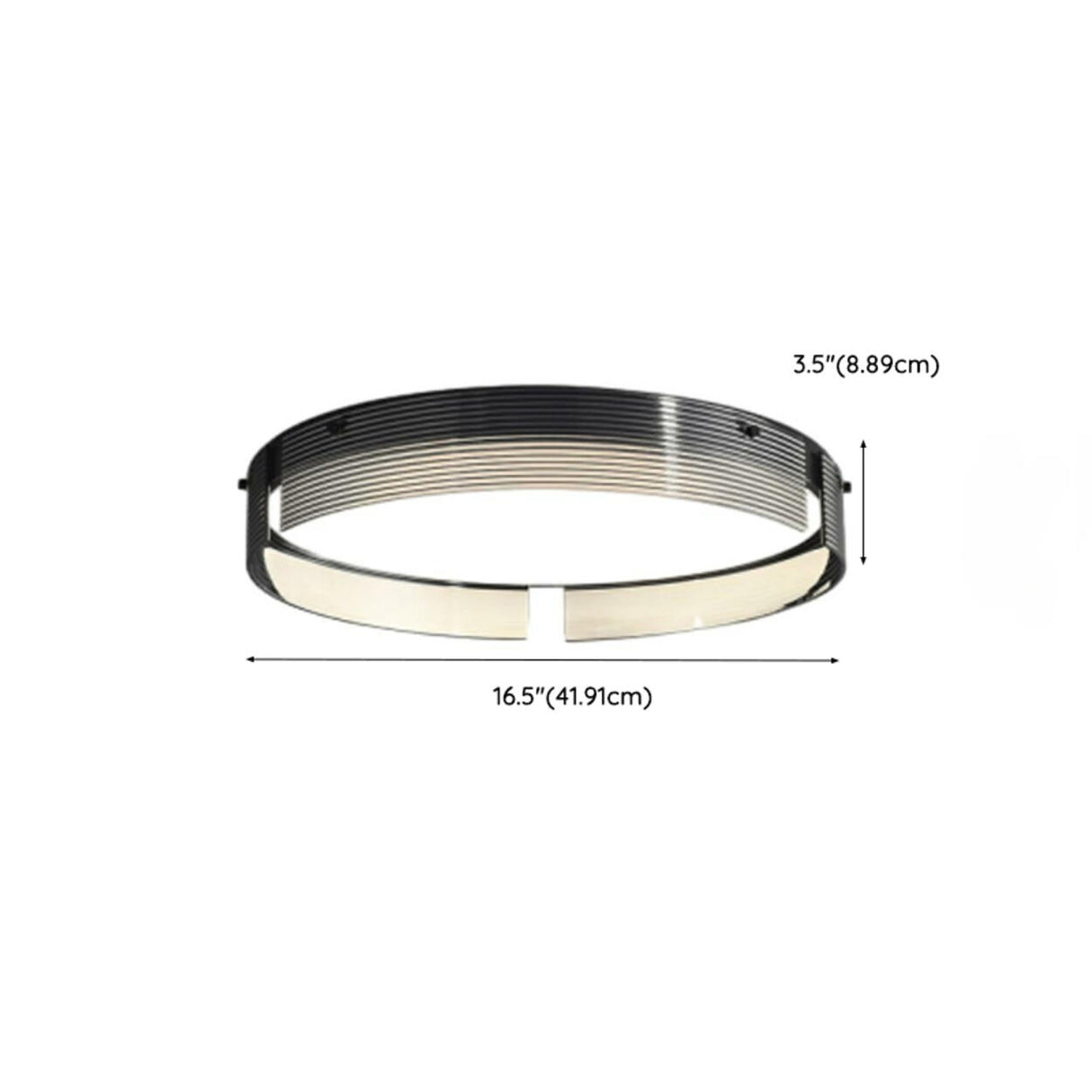 Bedroom Black Glass Round Flush Mount Ceiling Light Image - 15