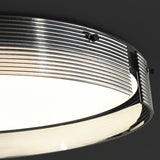 Bedroom Black Glass Round Flush Mount Ceiling Light Image - 9