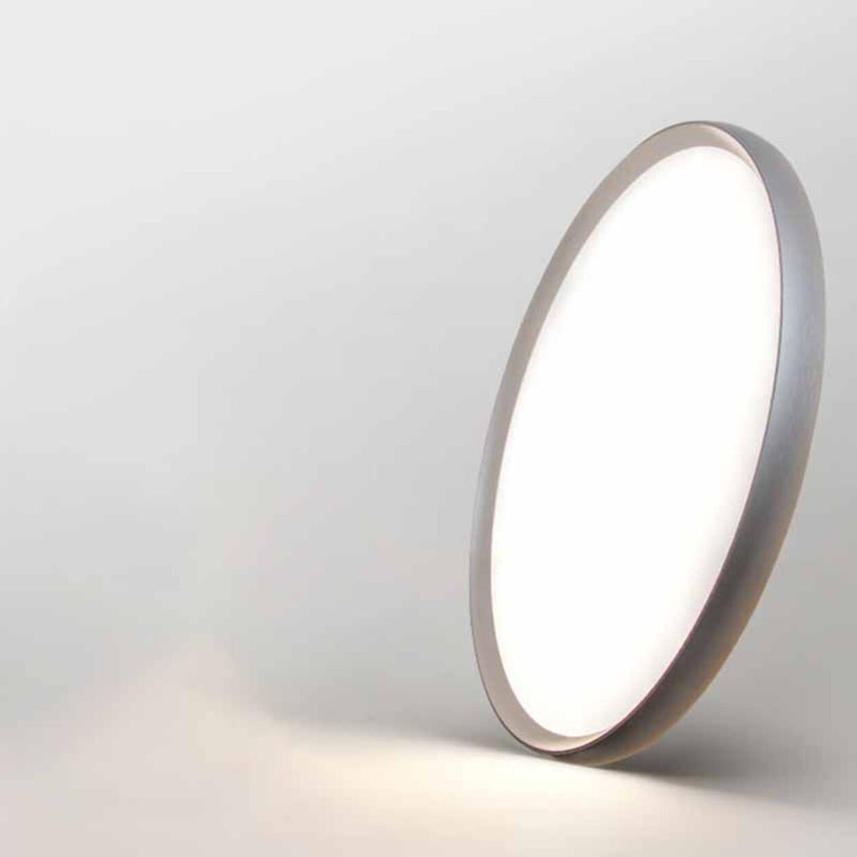 Bedroom Casual Nickel Circle Flush Mount Ceiling Light Image - 9