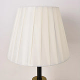 Bedroom Classic Fabric Gold Column Base Table Lamp Image - 4