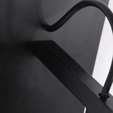 Bedroom Clear Cylinder Glass Modern Black Vanity Light Image - 12