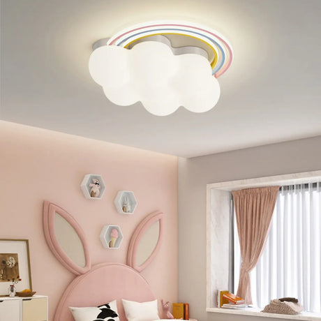 Bedroom Cloud Rainbow LED Flush Mount Ceiling Light Image - 2