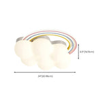 Bedroom Cloud Rainbow LED Flush Mount Ceiling Light #size