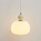 Bedroom Cream Yellow Pumpkin Pendant Wall Sconce Image - 12