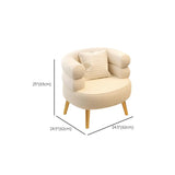 Bedroom Ergonomic Sherpa Curved Back Accent Chair Image - 15