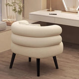 Bedroom Ergonomic Sherpa Curved Back Accent Chair Image - 6