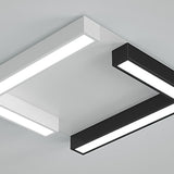Bedroom Geometric Grey LED Flush Mount Ceiling Light Image - 13